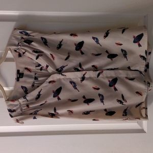 ❤️ H&M Summer Birds Blouse Sm
